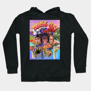 Joe Rogan n Dave Chappelle Alpha Chimp Mushroom Collage Art Hoodie